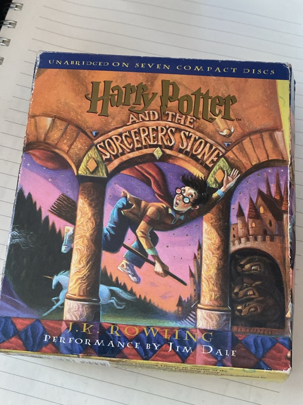 Harry Potter and the Sorcerer's Stone Audiobook CD - Purple/Orange Cover